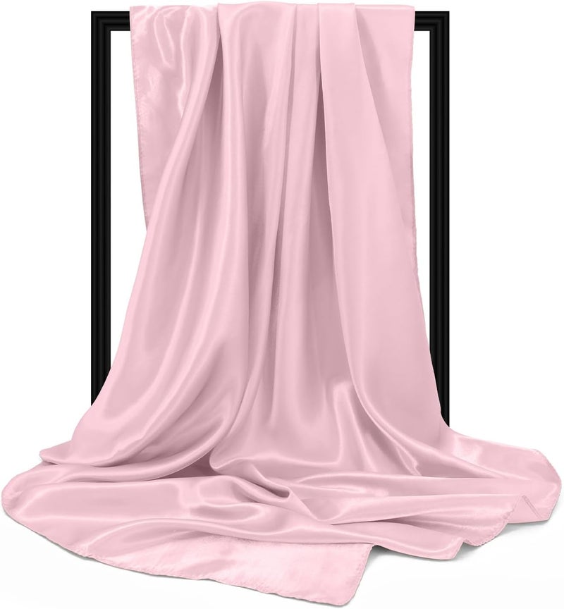 vimate 35" Square Silk Like Head Scarf - Women's Fashion Satin Scarf Bandana for Hair Wrapping at Night. - Image 3